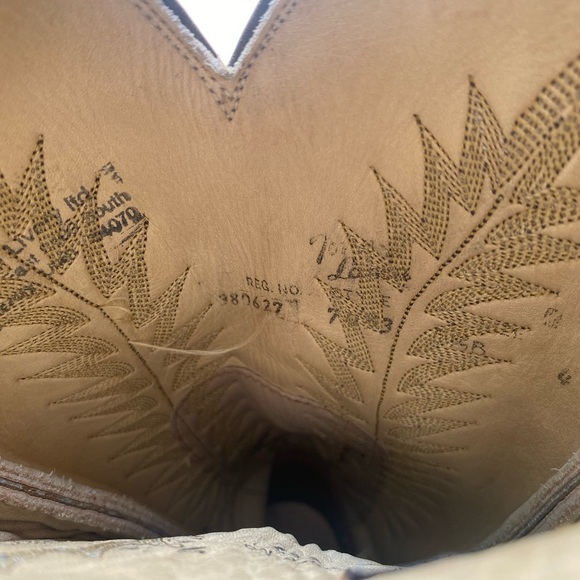 Vintage Tony Lama vintage womens wing tip cowboy boots women’s SZ 7.5 - Picture 8 of 9